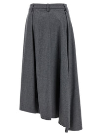 BRUNELLO CUCINELLI - BRUNELLO CUCINELLI - Asymmetrical wool skirt - Women’s Clothing