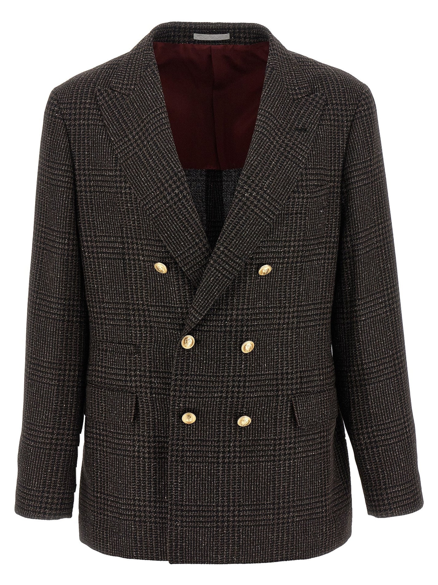 BRUNELLO CUCINELLI - BRUNELLO CUCINELLI - Prince of Wales blazer - Men’s Clothing