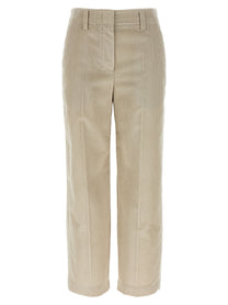 BRUNELLO CUCINELLI - BRUNELLO CUCINELLI - Monile velvet pants - Women’s Pants