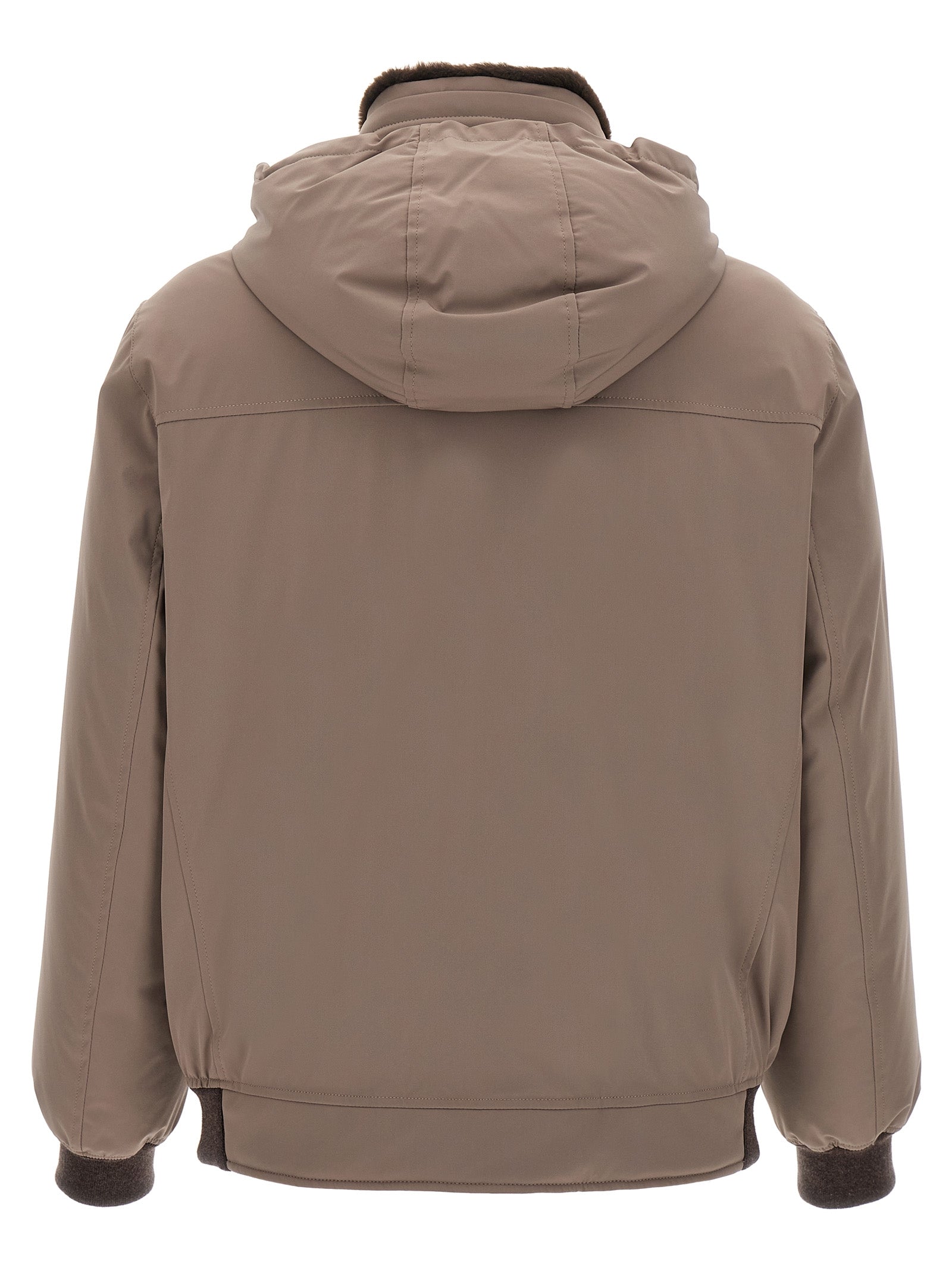 BRUNELLO CUCINELLI - BRUNELLO CUCINELLI - Sherling neck bomber jacket - Men’s Outerwear