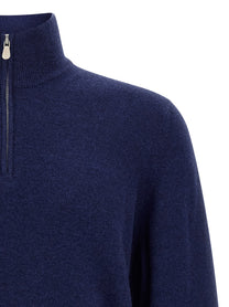 BRUNELLO CUCINELLI - BRUNELLO CUCINELLI - Half-zip sweater - Men’s Knitwear