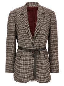 BRUNELLO CUCINELLI - BRUNELLO CUCINELLI - Houndstooth blazer - Women’s Clothing