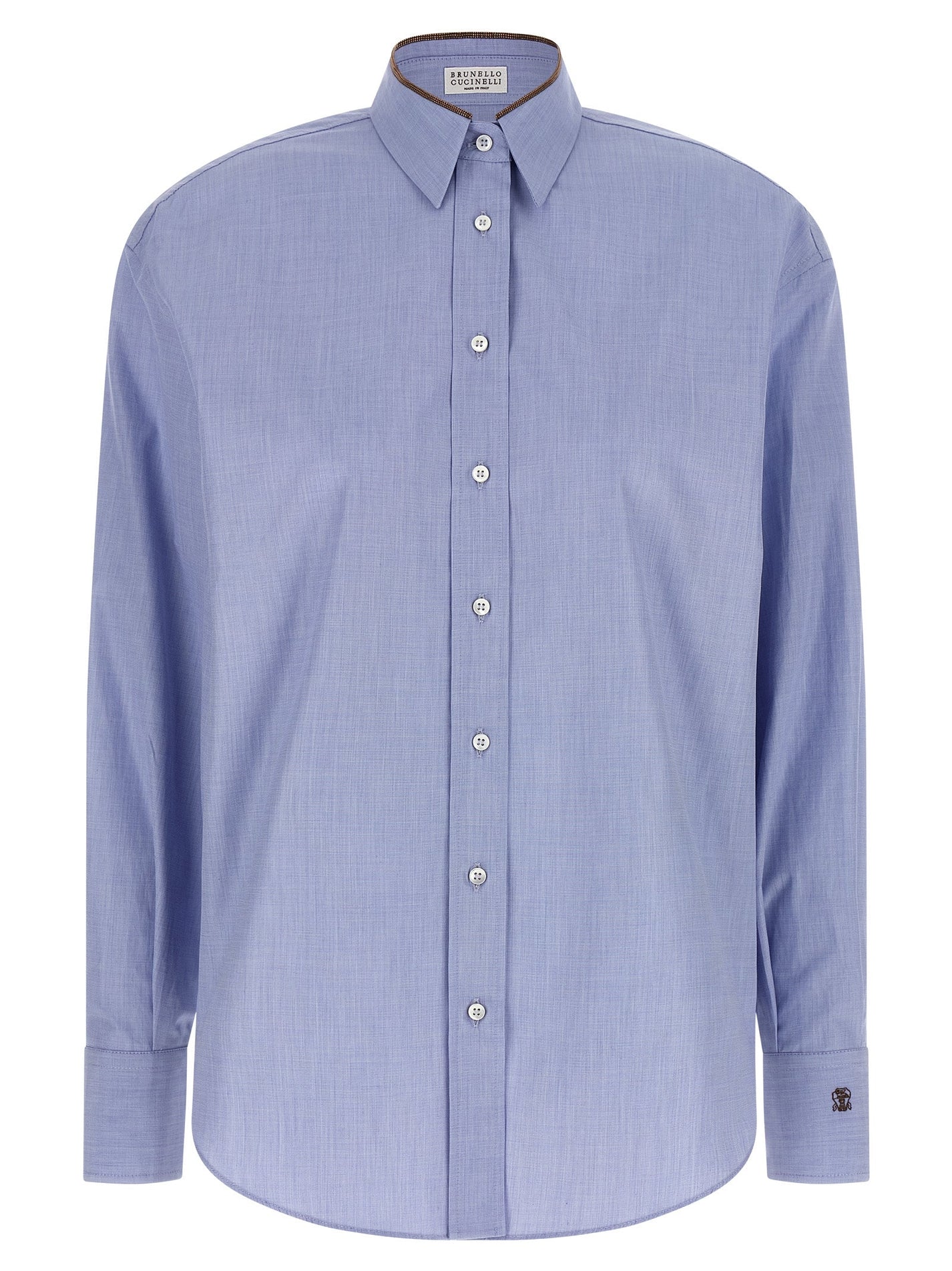 BRUNELLO CUCINELLI - BRUNELLO CUCINELLI - ’Shiny Collar Detail’ shirt - Women’s Tops