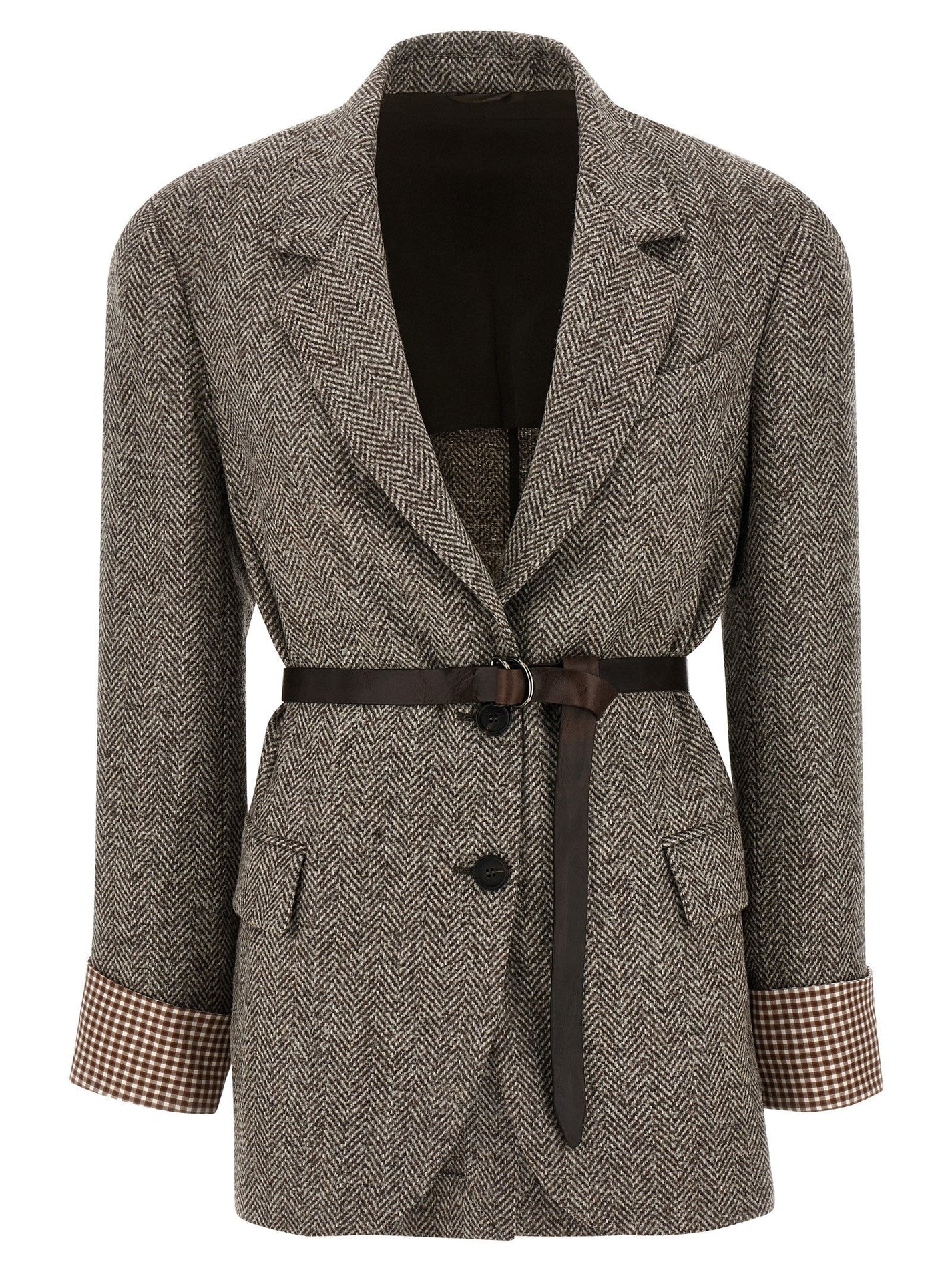 BRUNELLO CUCINELLI - BRUNELLO CUCINELLI - Belt blazer - Women’s Clothing