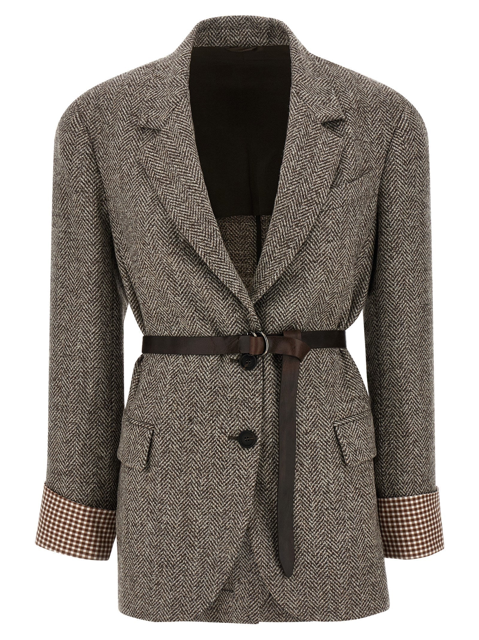 BRUNELLO CUCINELLI - BRUNELLO CUCINELLI - Belt blazer - Women’s Clothing