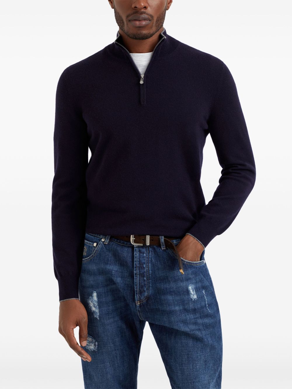 Brunello Cucinelli - Brunello Cucinelli Sweaters Blue - Topwear