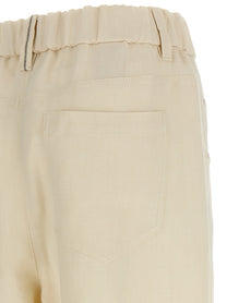BRUNELLO CUCINELLI - BRUNELLO CUCINELLI - Linen trousers - Women’s Pants