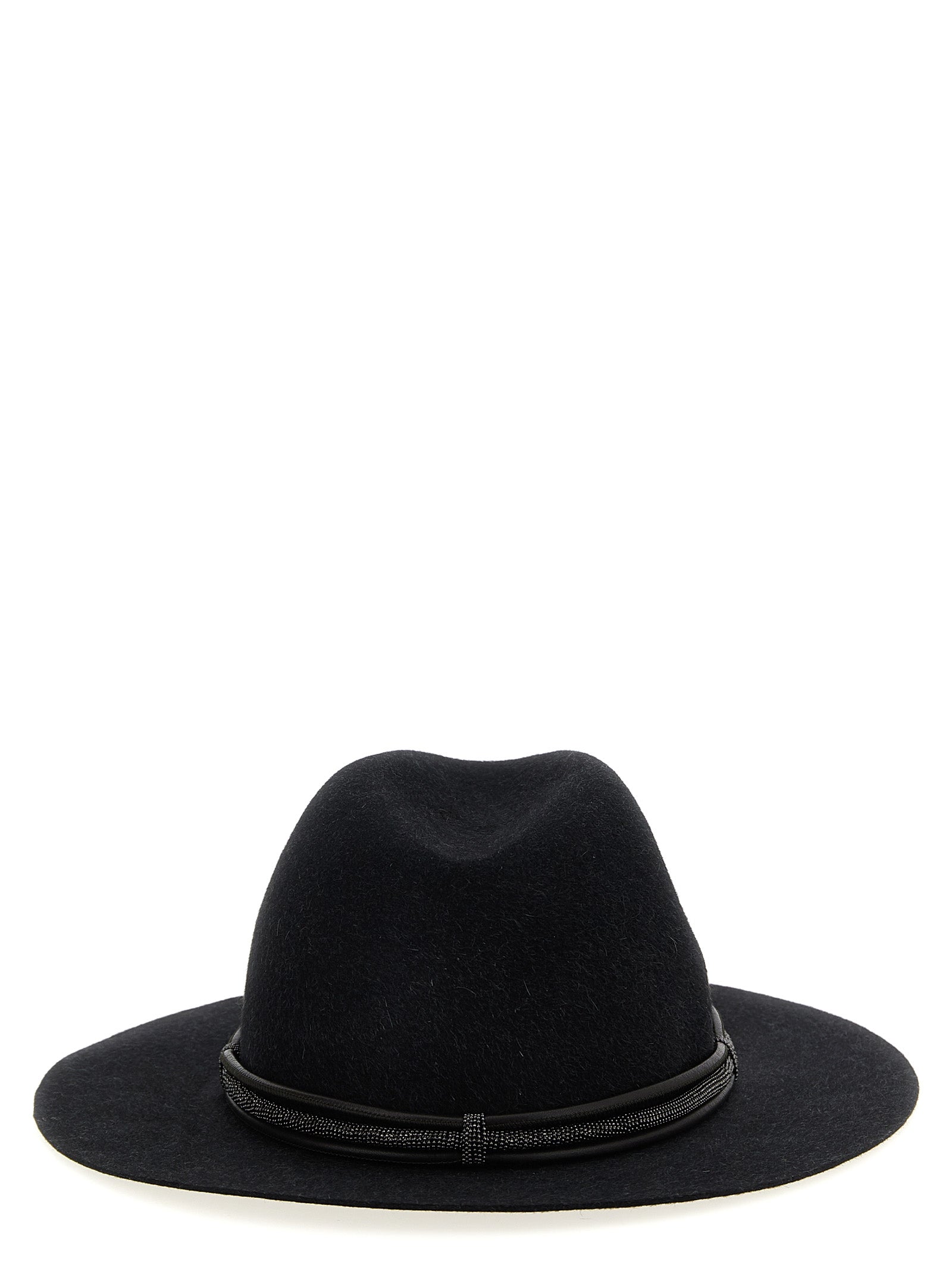 BRUNELLO CUCINELLI - BRUNELLO CUCINELLI - Jewel leather hat - Women’s Accessories