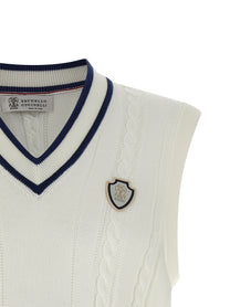 BRUNELLO CUCINELLI - BRUNELLO CUCINELLI - Cotton braided vest - Men’s Outerwear