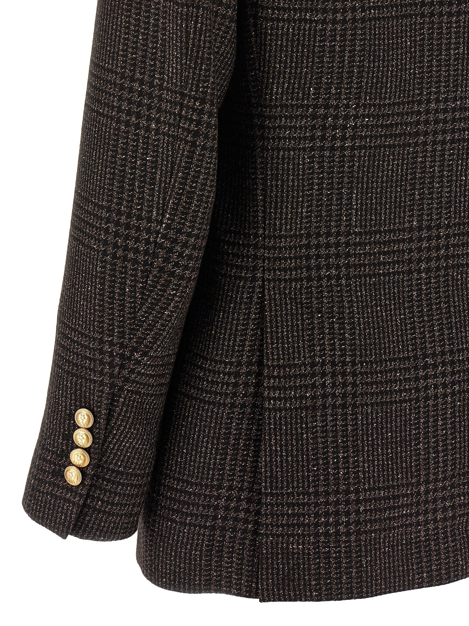 BRUNELLO CUCINELLI - BRUNELLO CUCINELLI - Prince of Wales blazer - Men’s Clothing