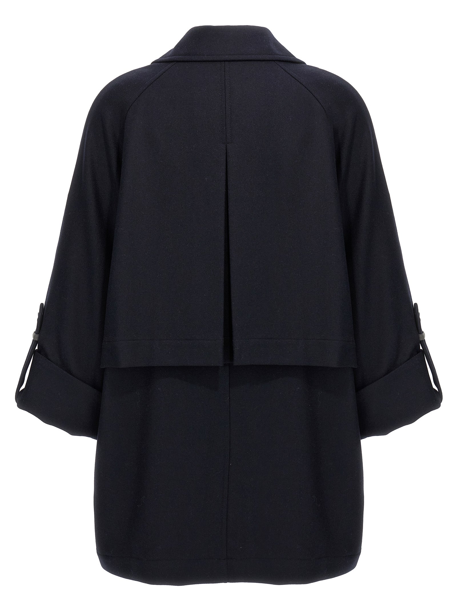 BRUNELLO CUCINELLI - BRUNELLO CUCINELLI - ’Shiny Cuff Details’ caban coat - Women’s Outerwear