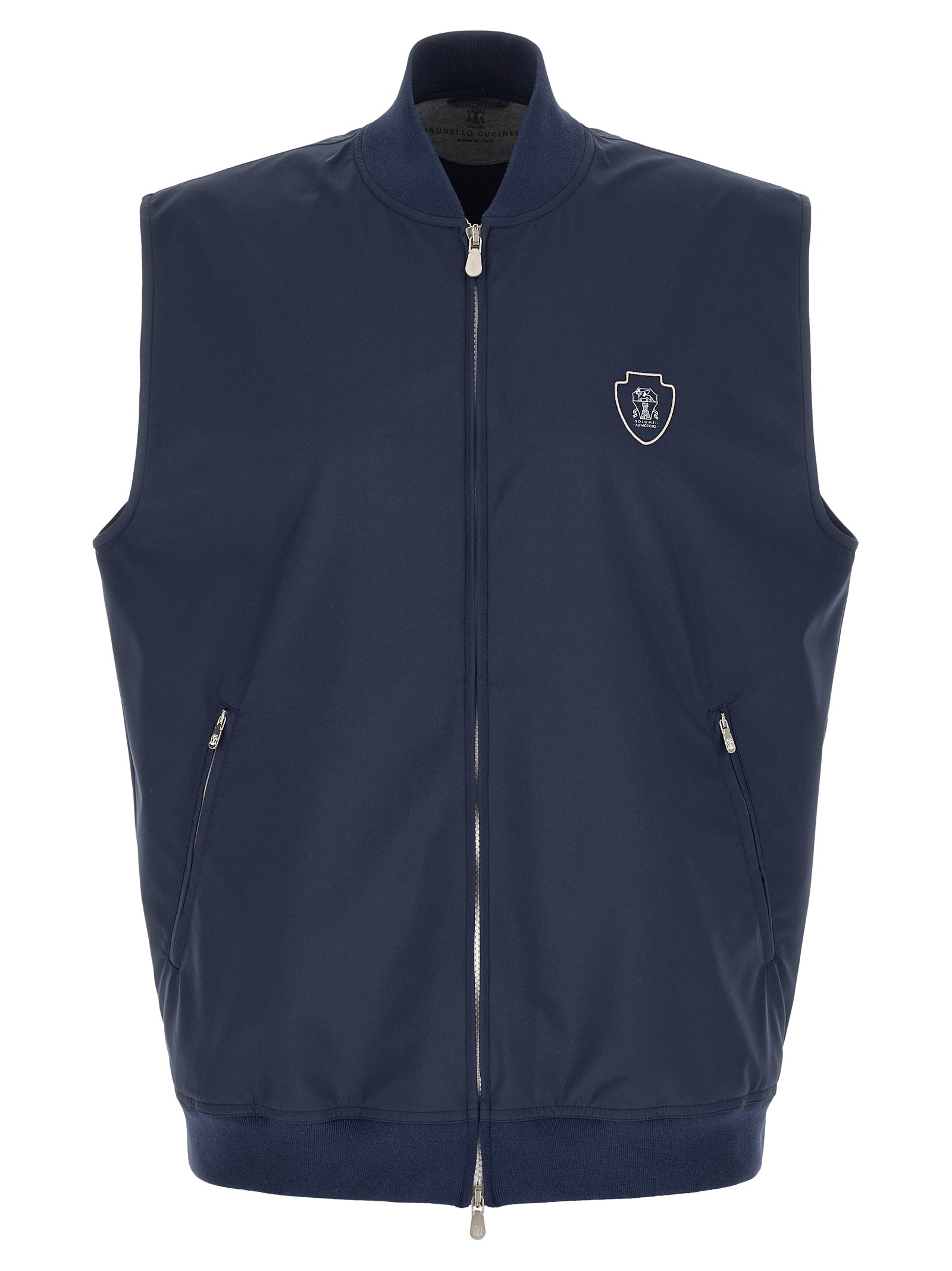 BRUNELLO CUCINELLI - BRUNELLO CUCINELLI - Logo nylon vest - Men’s Outerwear