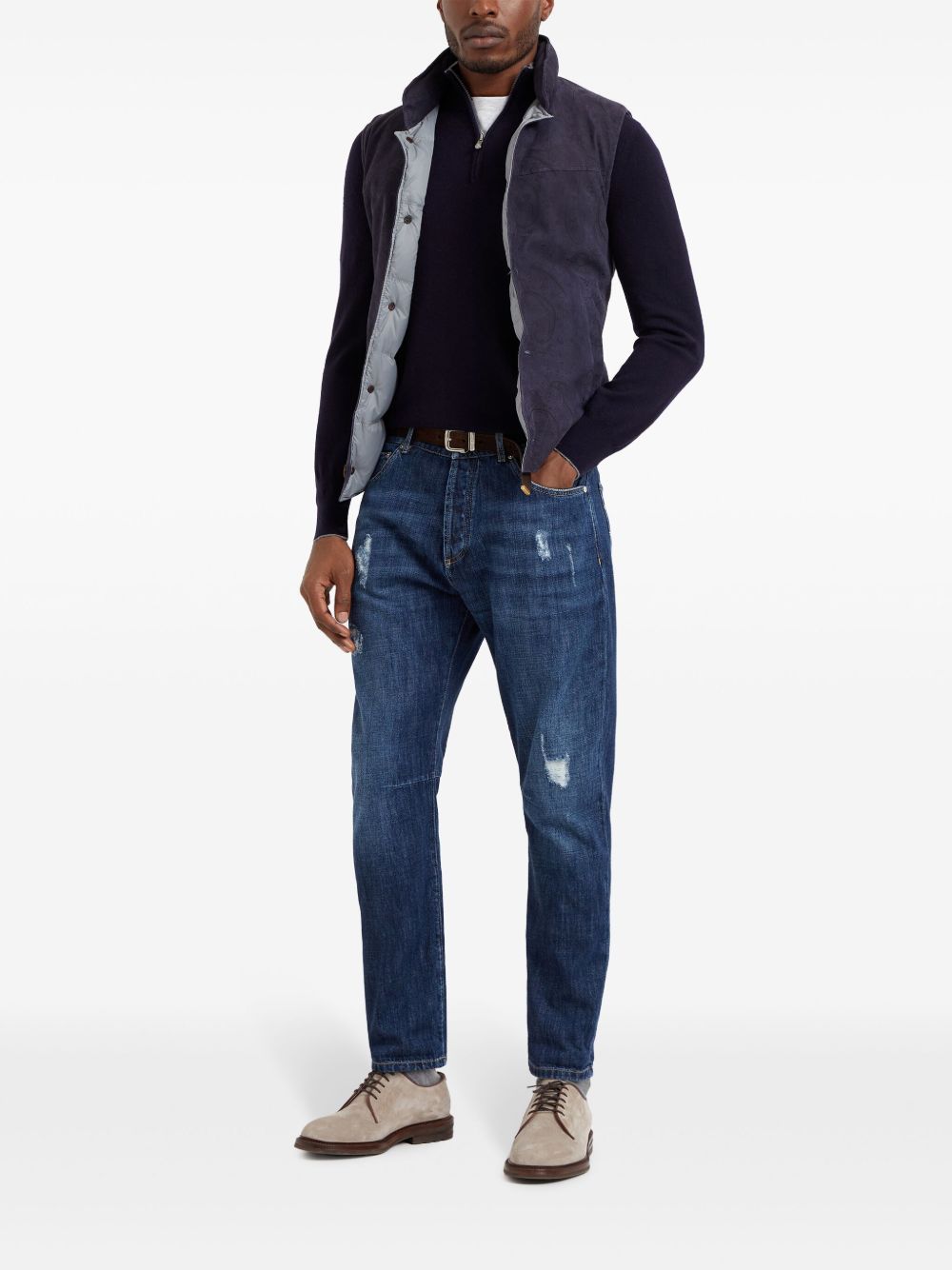 Brunello Cucinelli - Brunello Cucinelli Sweaters Blue - Topwear