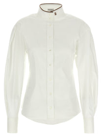 BRUNELLO CUCINELLI - BRUNELLO CUCINELLI - ’Shiny Collar Detail’ shirt - Women’s Tops