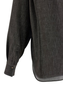 BRUNELLO CUCINELLI - BRUNELLO CUCINELLI - Lamé denim shirt - Women’s Tops