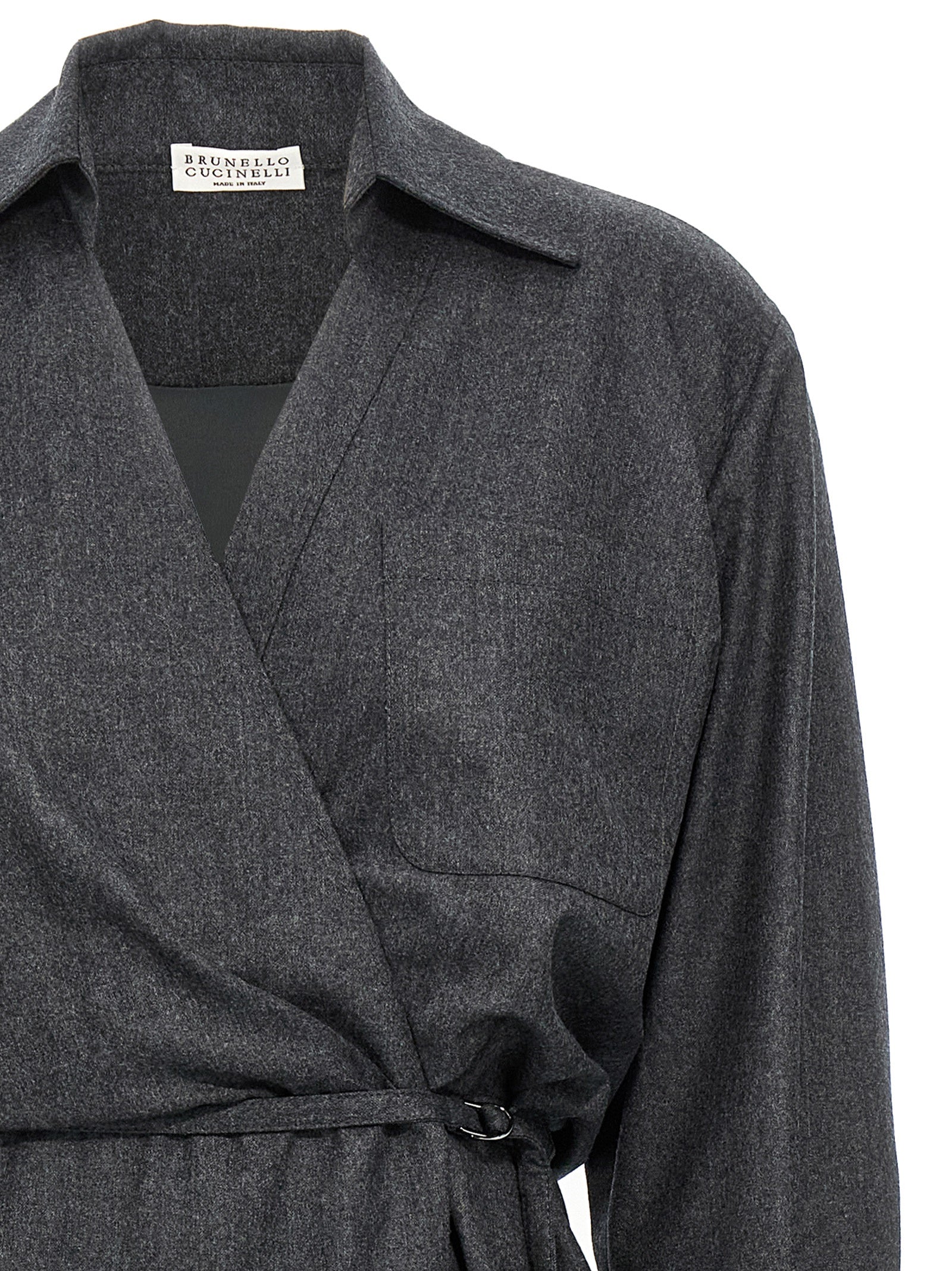 BRUNELLO CUCINELLI - BRUNELLO CUCINELLI - Wallet chemisier dress - Women’s Clothing