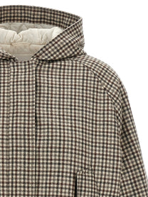 BRUNELLO CUCINELLI - BRUNELLO CUCINELLI - ’Shiny Zipper Pull’ check jacket - Women’s Outerwear