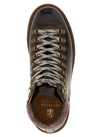 BRUNELLO CUCINELLI - BRUNELLO CUCINELLI - Herringbone insert ankle boots - Men’s Shoes