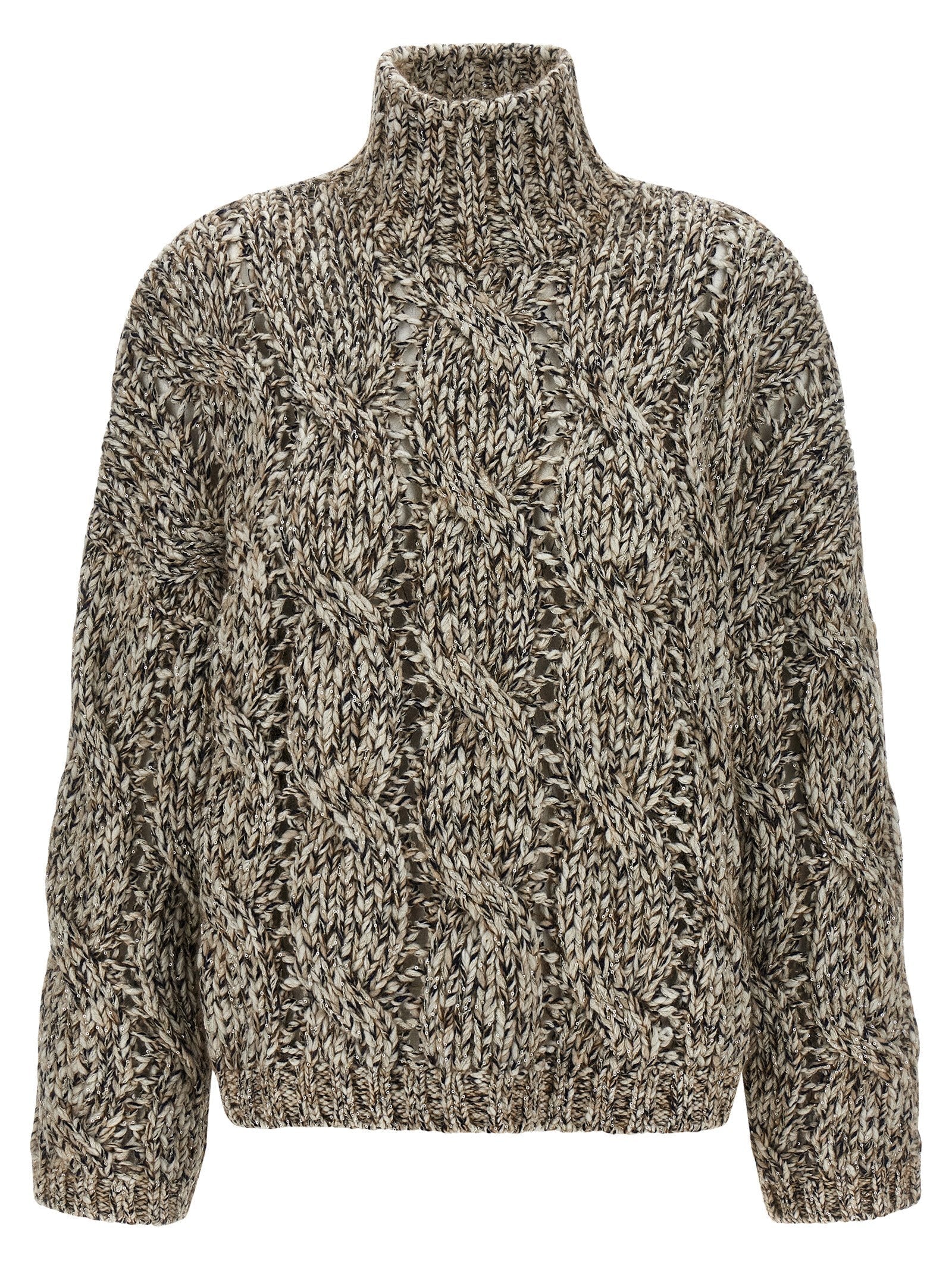 BRUNELLO CUCINELLI - BRUNELLO CUCINELLI - ’Dazzling Net’ sweater - Women’s Knitwear