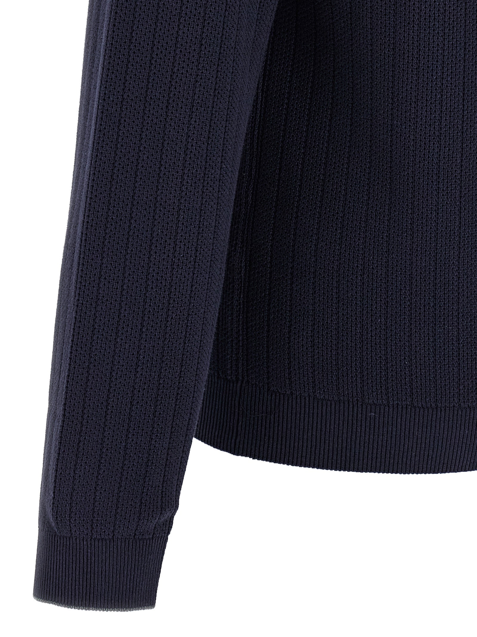 BRUNELLO CUCINELLI - BRUNELLO CUCINELLI - Crochet polo shirt - Men’s Top