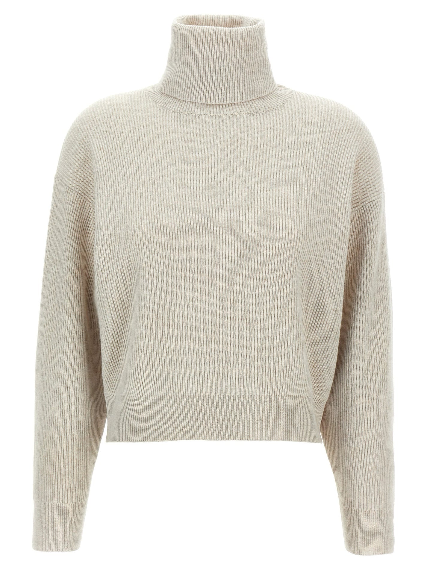 BRUNELLO CUCINELLI - BRUNELLO CUCINELLI - Ribbed turtleneck sweater - Women’s Knitwear