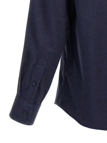 BRUNELLO CUCINELLI - BRUNELLO CUCINELLI - Herringbone shirt - Men’s Tops