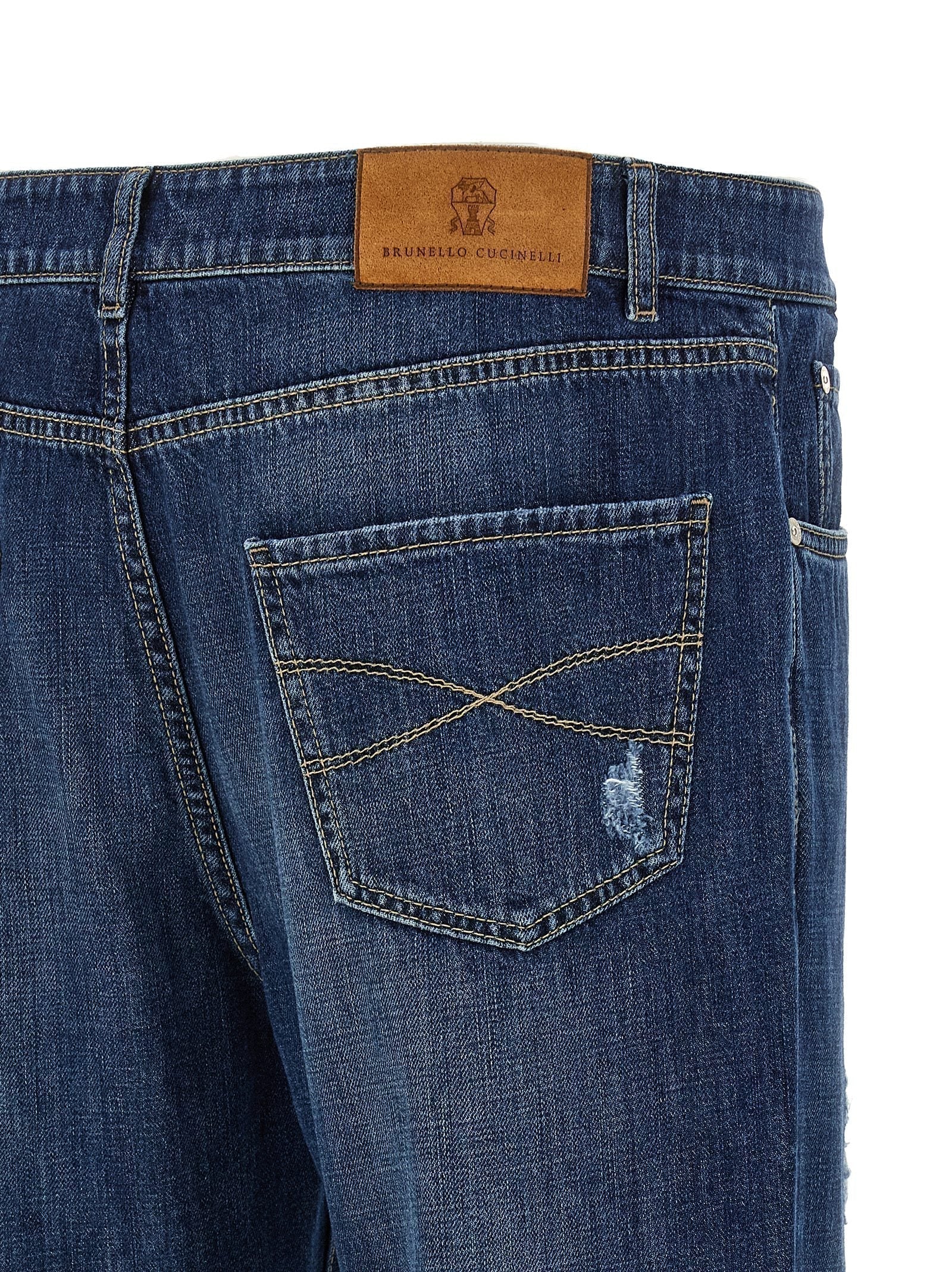 BRUNELLO CUCINELLI - BRUNELLO CUCINELLI - Used effect jeans - Men’s Clothing