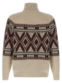 BRUNELLO CUCINELLI - BRUNELLO CUCINELLI - ’Geometric Jacquard’ sweater - Men’s Knitwear