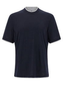 BRUNELLO CUCINELLI - BRUNELLO CUCINELLI - Double layer t-shirt - Men’s Tops