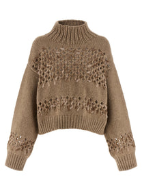 BRUNELLO CUCINELLI - BRUNELLO CUCINELLI - Drop sequin sweater - Women’s Knitwear