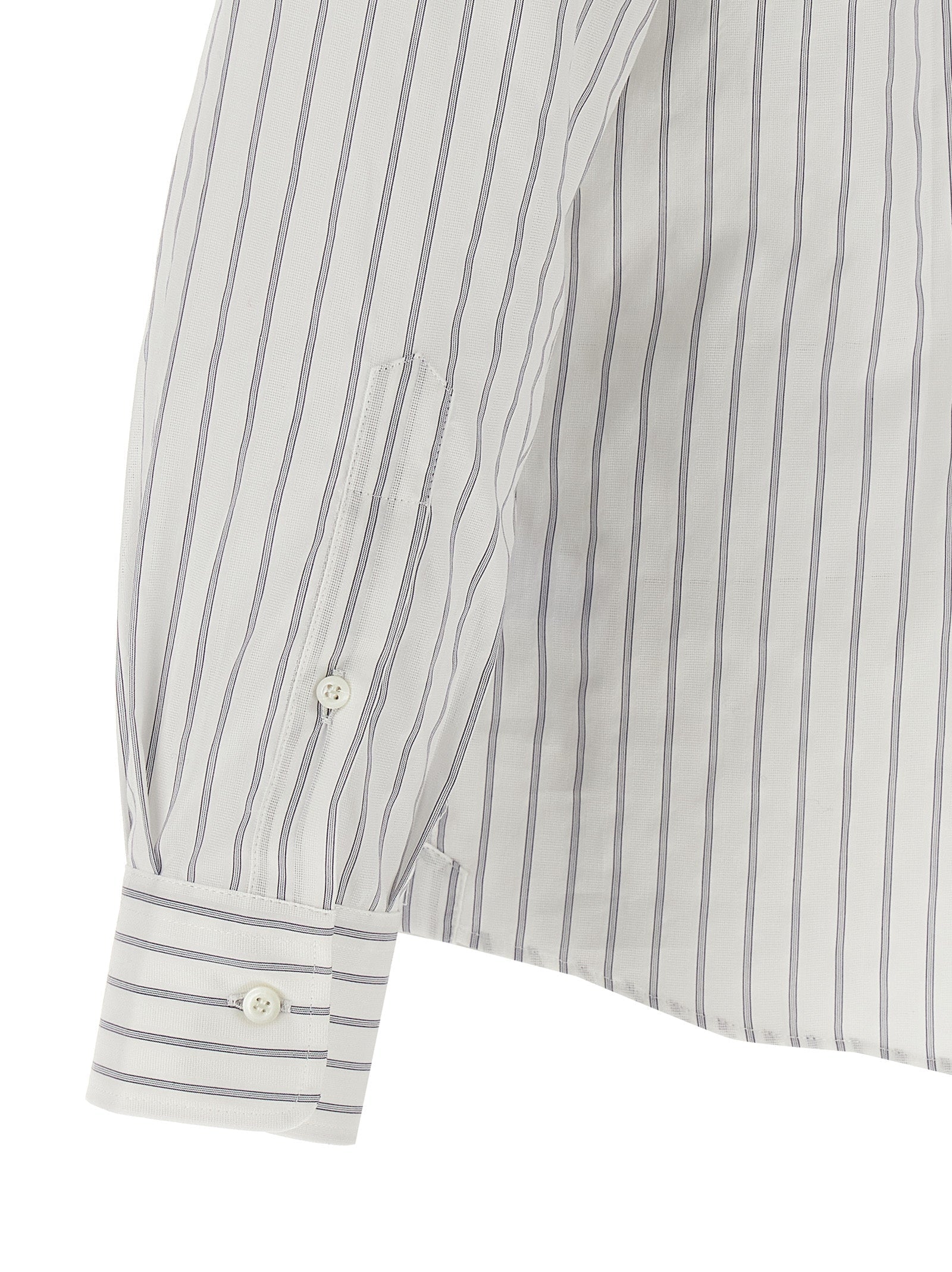 BRUNELLO CUCINELLI - BRUNELLO CUCINELLI - Striped canvas shirt - Men’s Tops