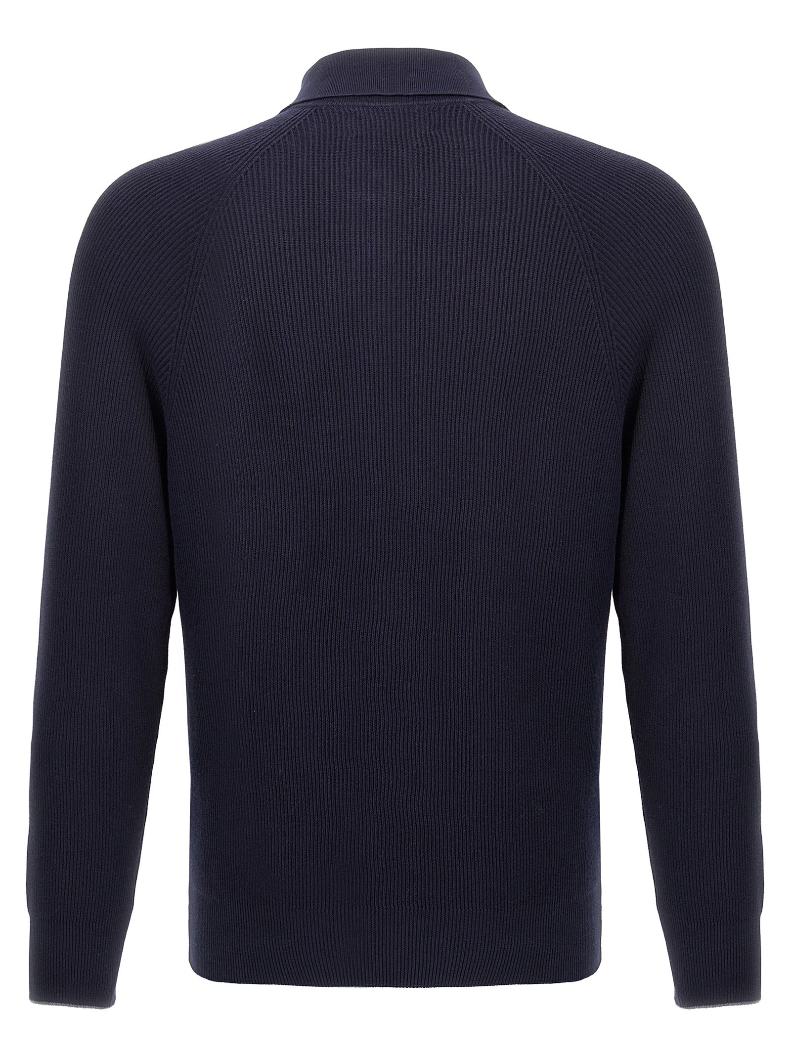 BRUNELLO CUCINELLI - BRUNELLO CUCINELLI - Ribbed polo shirt - Men’s Tops