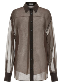 BRUNELLO CUCINELLI - BRUNELLO CUCINELLI - Organza shirt - Women’s Top