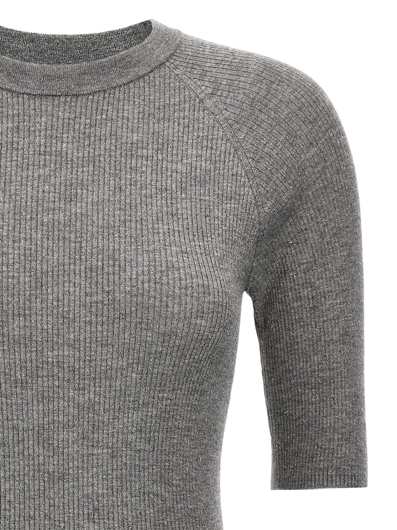 BRUNELLO CUCINELLI - BRUNELLO CUCINELLI - Lurex ribbed sweater - Women’s Knitwear