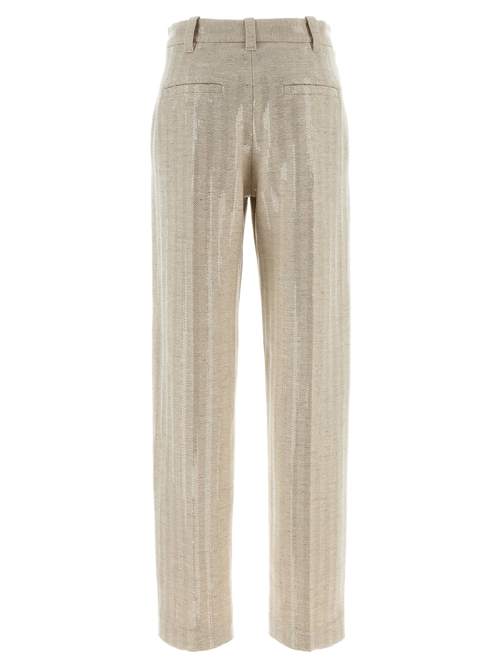 BRUNELLO CUCINELLI - BRUNELLO CUCINELLI - Herringbone pants - Women’s Pants