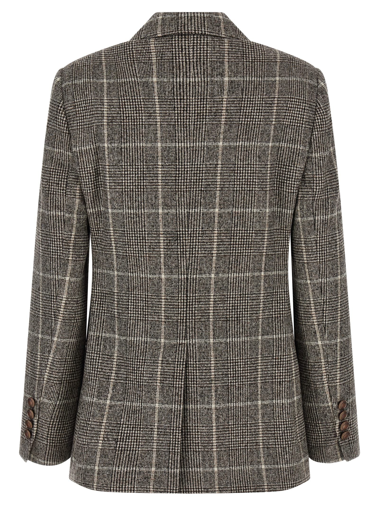 BRUNELLO CUCINELLI - BRUNELLO CUCINELLI - Prince of Wales blazer - Women’s Clothing