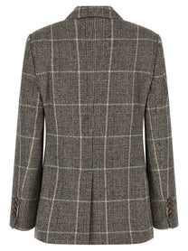 BRUNELLO CUCINELLI - BRUNELLO CUCINELLI - Prince of Wales blazer - Women’s Clothing