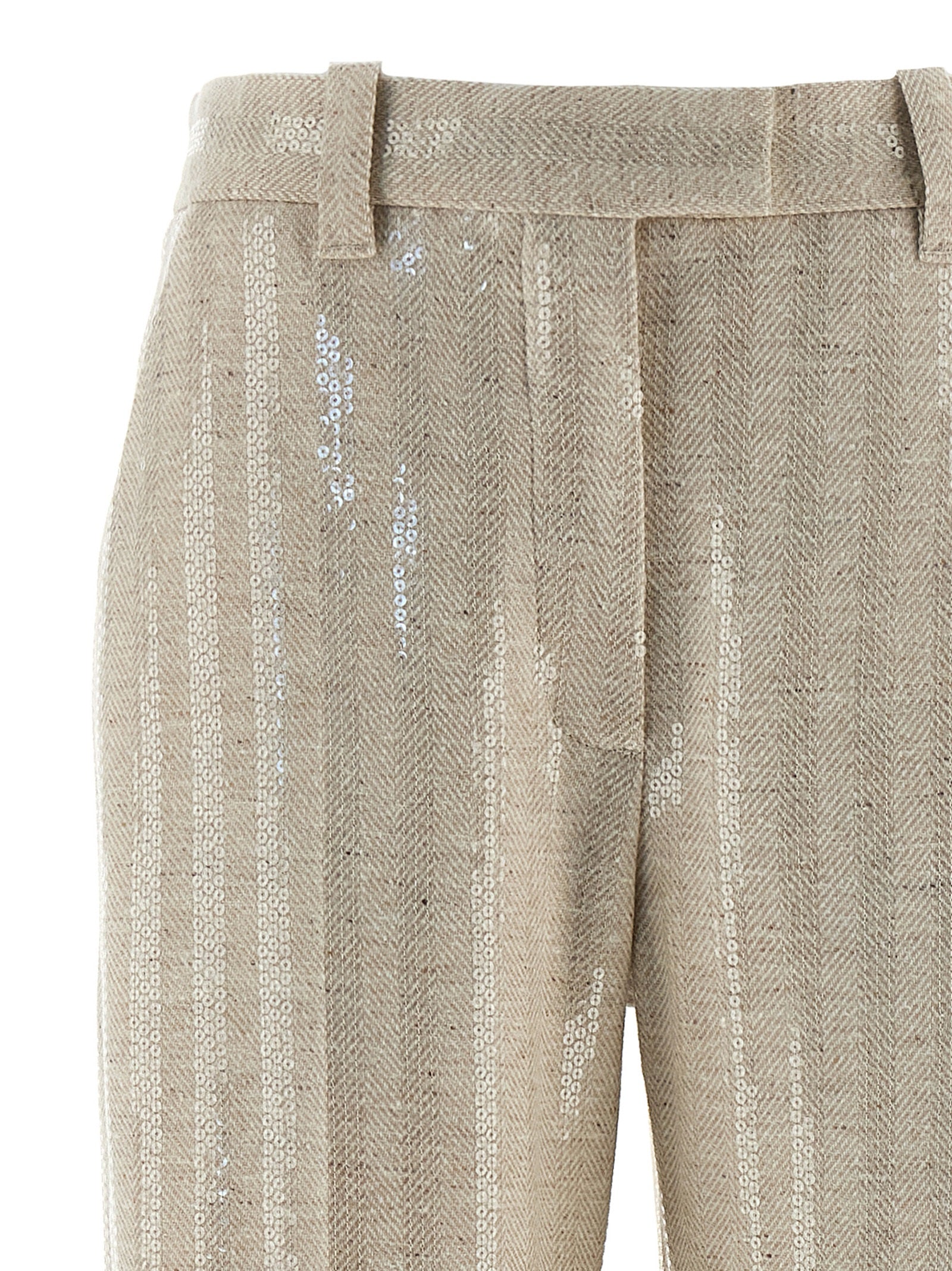BRUNELLO CUCINELLI - BRUNELLO CUCINELLI - Herringbone pants - Women’s Pants