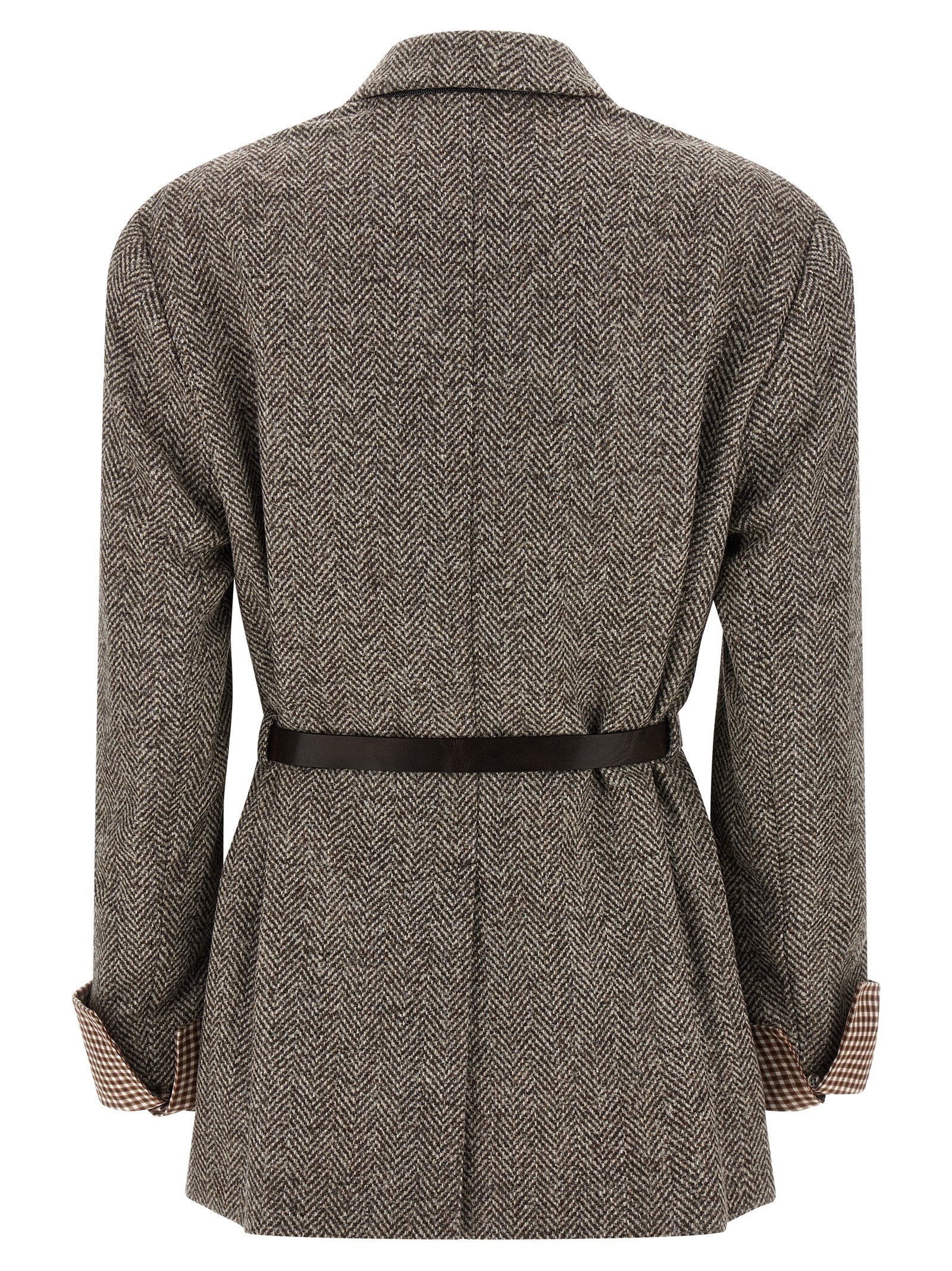 BRUNELLO CUCINELLI - BRUNELLO CUCINELLI - Belt blazer - Women’s Clothing