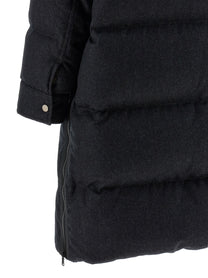 BRUNELLO CUCINELLI - BRUNELLO CUCINELLI - ’Shiny Zipper Pull’ long down jacket - Women’s Outerwear