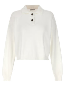 BRUNELLO CUCINELLI - BRUNELLO CUCINELLI - English rib polo shirt - Women’s Top