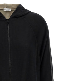 BRUNELLO CUCINELLI - BRUNELLO CUCINELLI - ’Shiny Trims’ hoodie - Women’s Sweatshirts