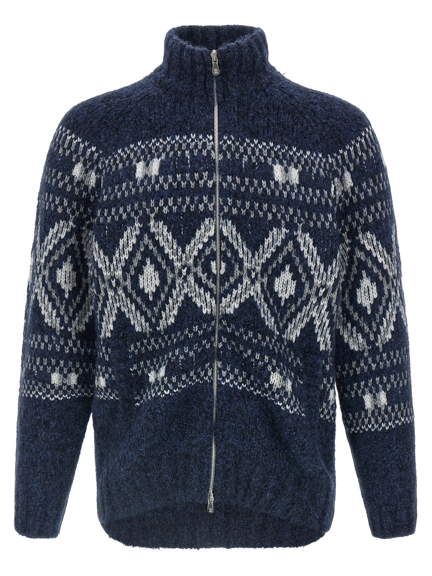 BRUNELLO CUCINELLI - BRUNELLO CUCINELLI - ’Geometric Jacquard’ cardigan - Men’s Knitwear