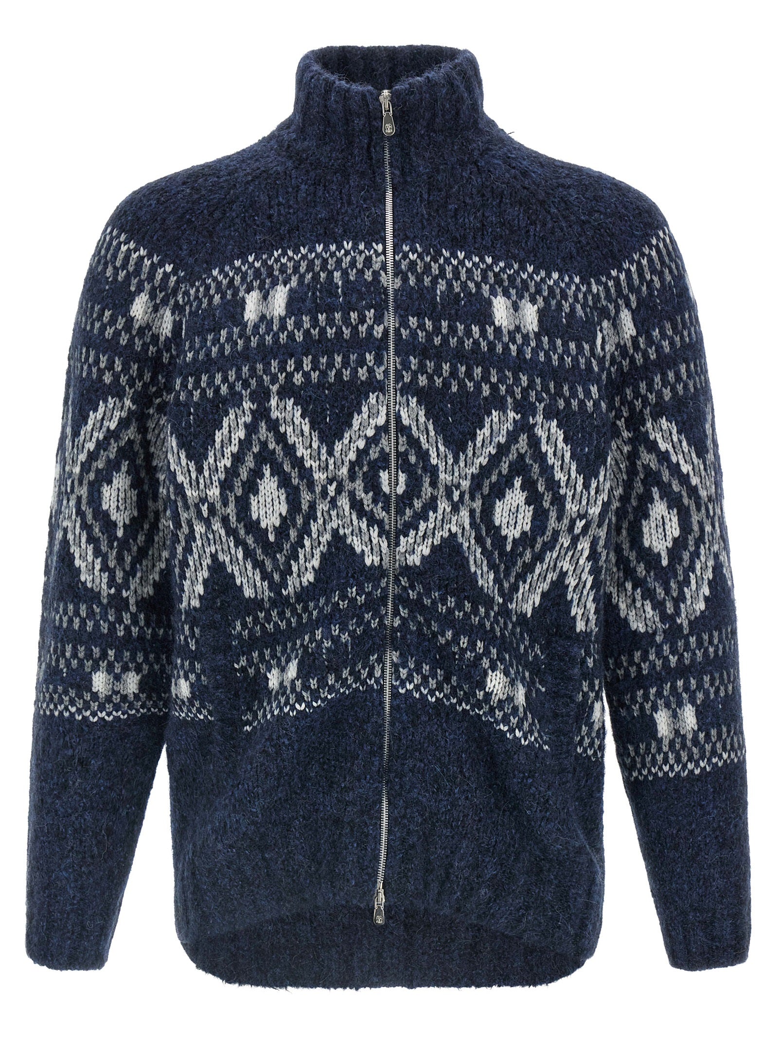 BRUNELLO CUCINELLI - BRUNELLO CUCINELLI - ’Geometric Jacquard’ cardigan - Men’s Knitwear