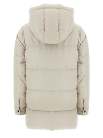 BRUNELLO CUCINELLI - BRUNELLO CUCINELLI - Knitted neck down jacket - Women’s Outerwear