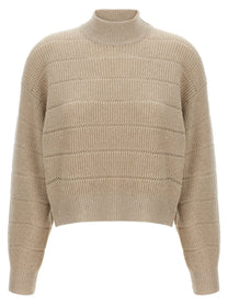 BRUNELLO CUCINELLI - BRUNELLO CUCINELLI - ’Rustic Dazzling Net’ cropped sweater - Women’s Knitwear
