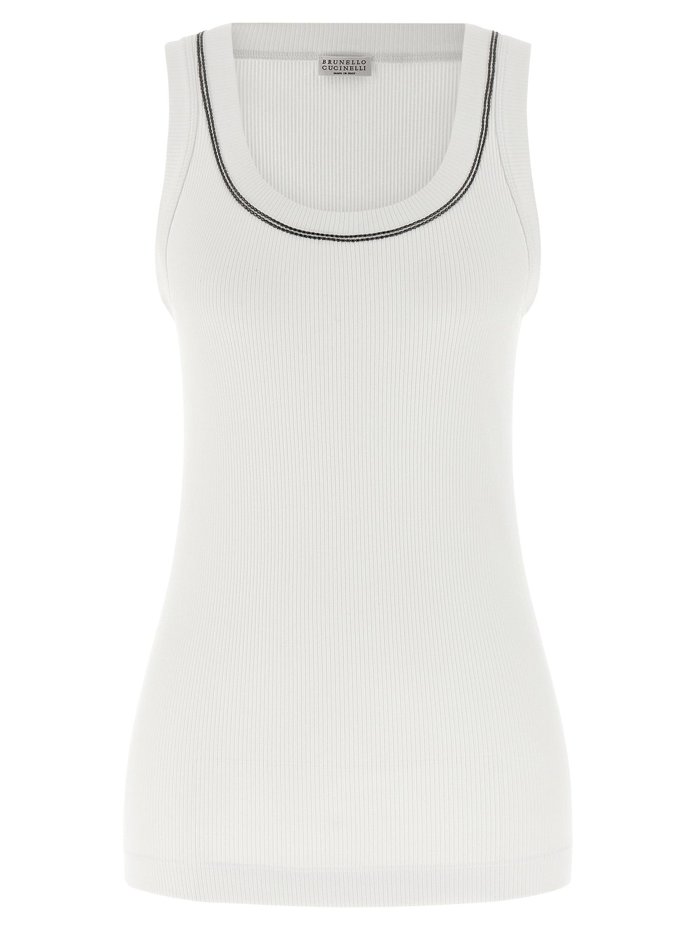 BRUNELLO CUCINELLI - BRUNELLO CUCINELLI - ’Shiny Trim’ top - Women’s Tops