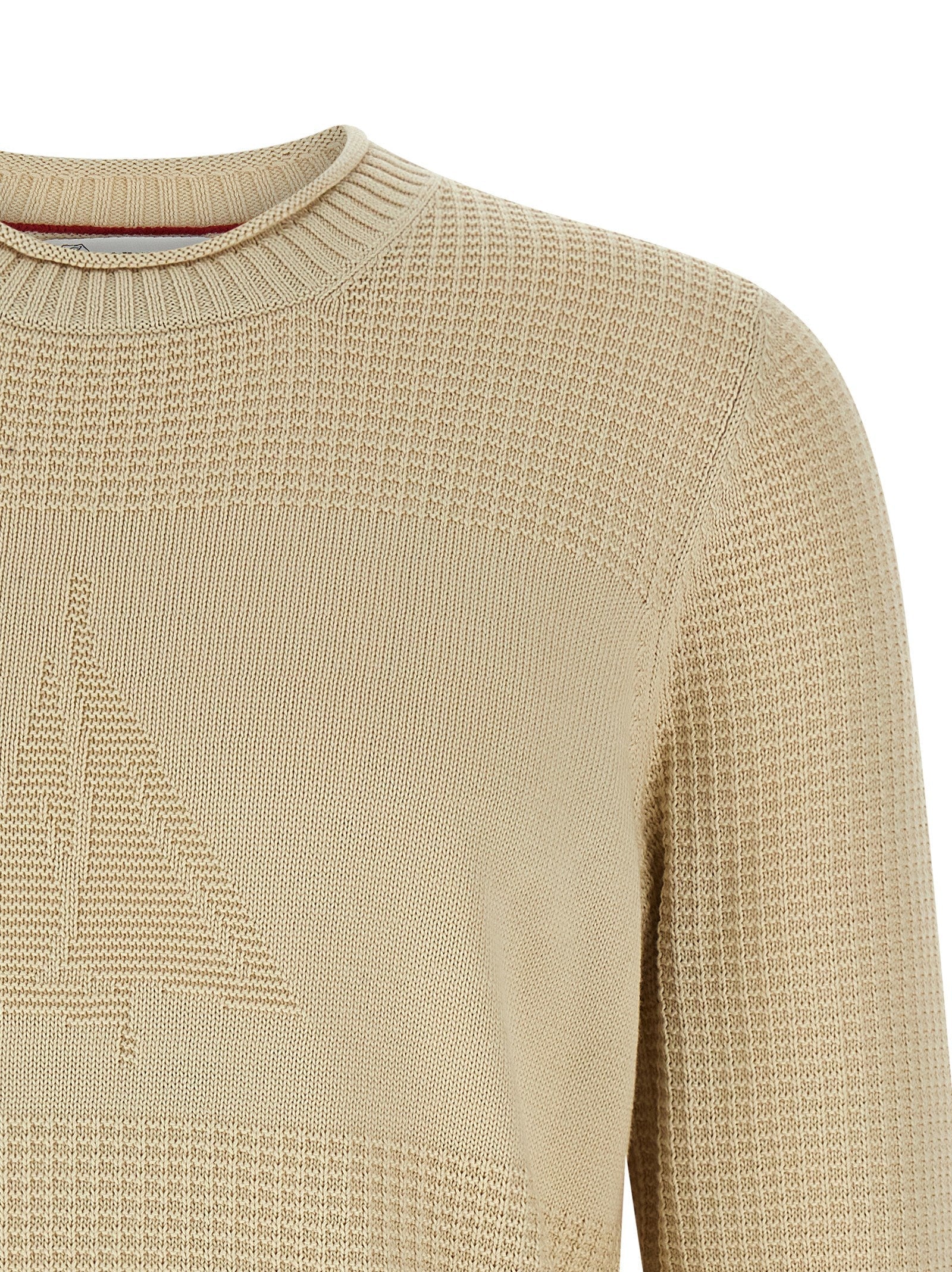 BRUNELLO CUCINELLI - BRUNELLO CUCINELLI - Waffle stitch cotton sweater - Men’s Knitwear