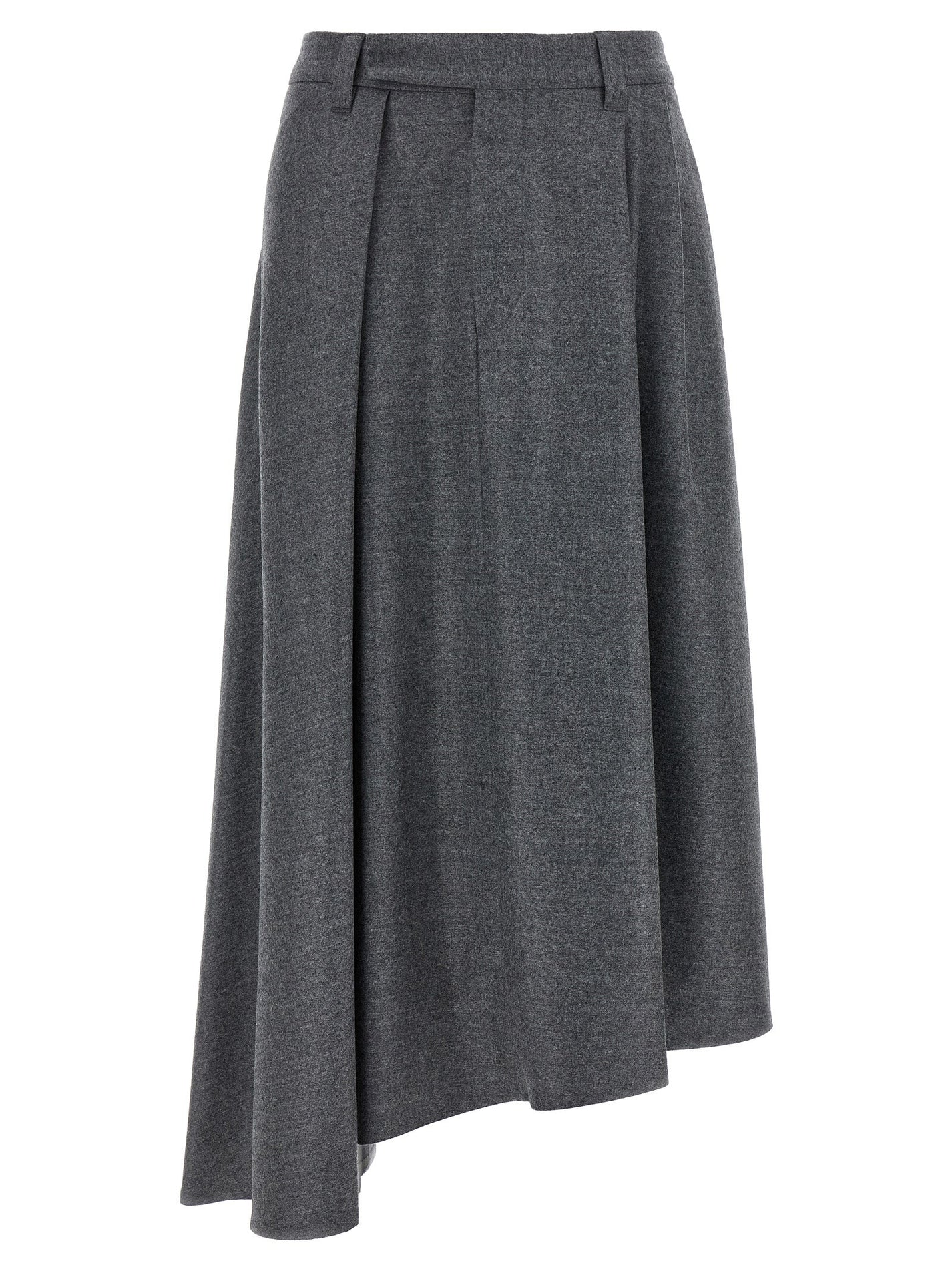 BRUNELLO CUCINELLI - BRUNELLO CUCINELLI - Asymmetrical wool skirt - Women’s Clothing