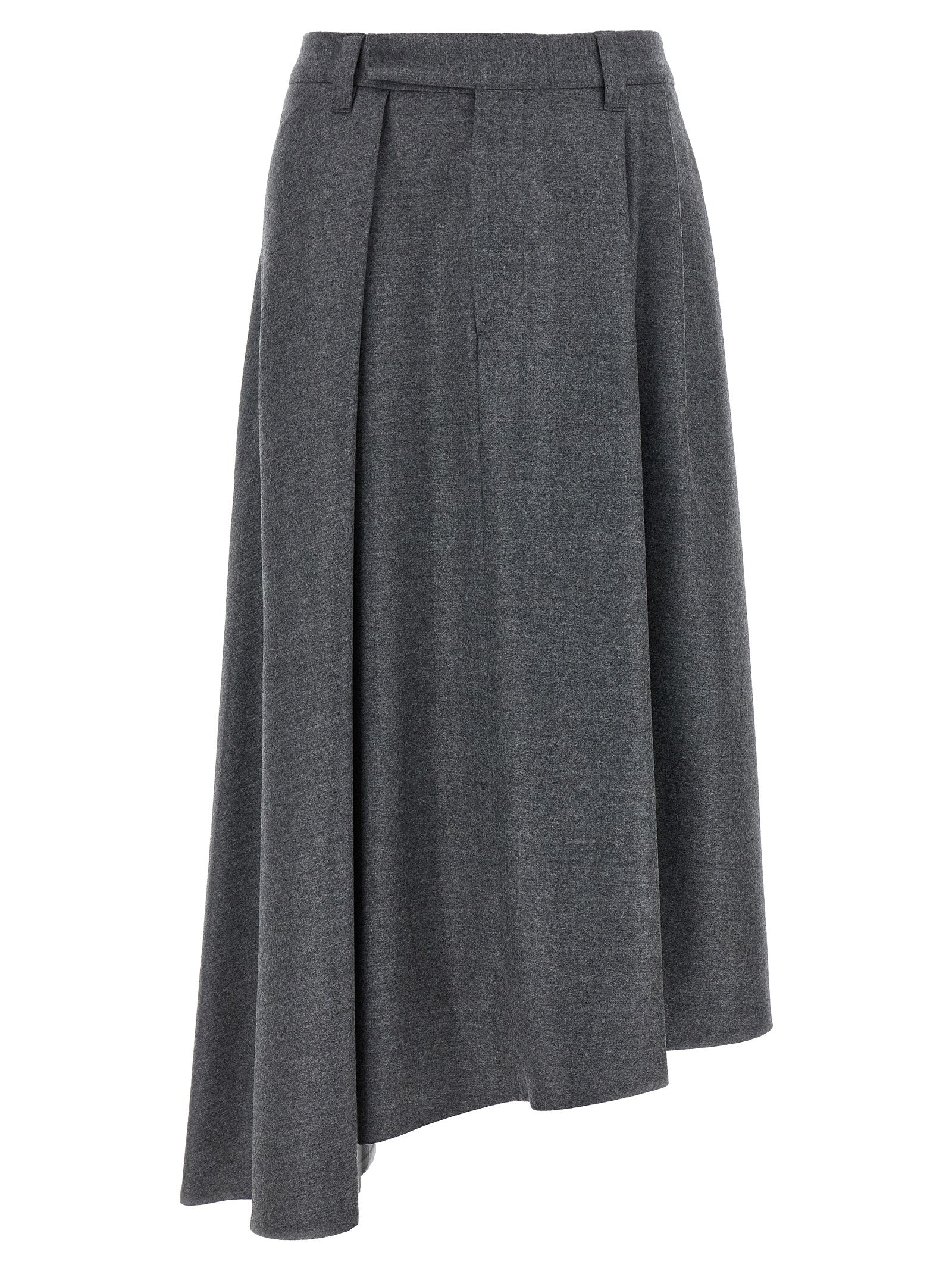 BRUNELLO CUCINELLI - BRUNELLO CUCINELLI - Asymmetrical wool skirt - Women’s Clothing